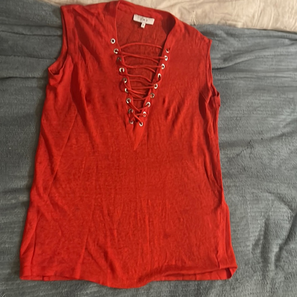 IRO lace up tank - S